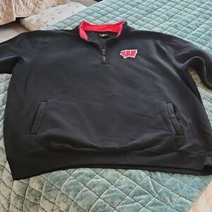 Colosseum Black and Red Quarter-Zip Pullover